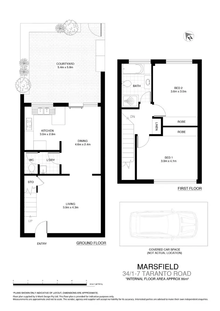 Floorplan of Homely townhouse listing, 34/1-5 Taranto Road, Marsfield NSW 2122