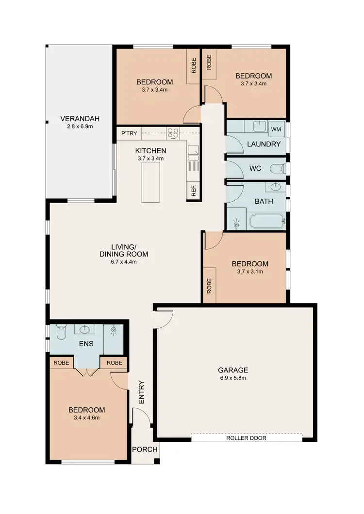 Floorplan of Homely house listing, 11 Batswing St, Zuccoli NT 832