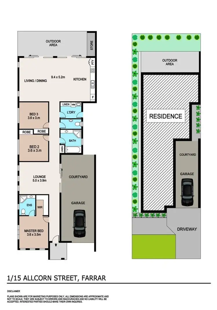 Floorplan of Homely semi-detached listing, 1/15 Allcorn Street, Farrar NT 830