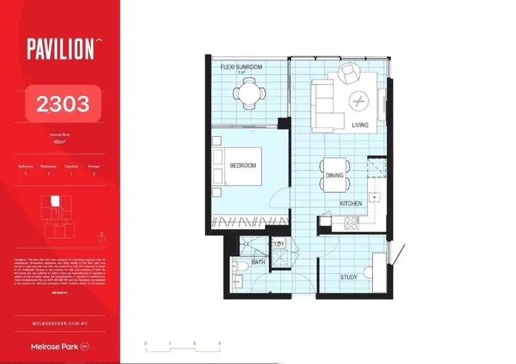 Floorplan of Homely apartment listing, 303/3 Bundil Boulevard, Melrose Park NSW 2114