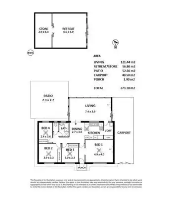 Floorplan of Homely house listing, 13 Knight Street, Murray Bridge SA 5253