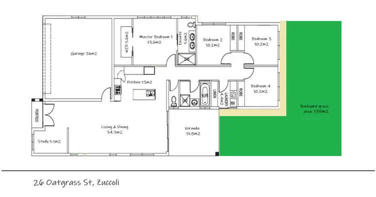 Floorplan of Homely house listing, 26 Oatgrass Street, Zuccoli NT 832