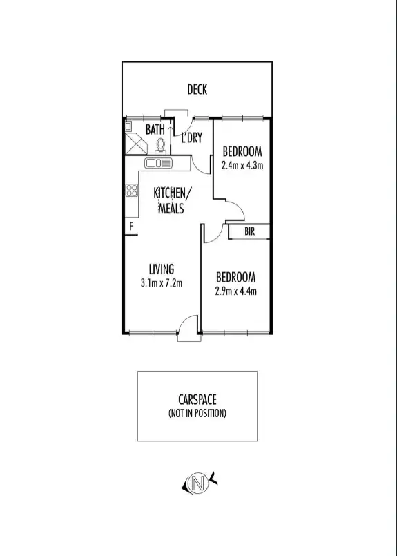 Floorplan of Homely unit listing, 2/104 Keon Street, Thornbury VIC 3071