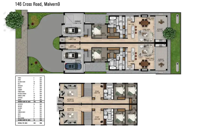 Floorplan of Homely townhouse listing, 146 Cross Road, Malvern SA 5061