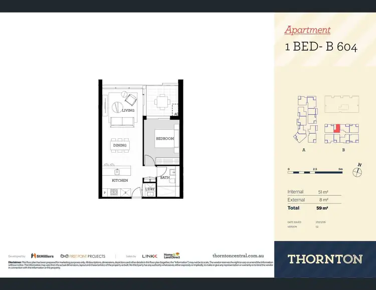 Floorplan of Homely apartment listing, 604/81B Lord Sheffield Circuit, Penrith NSW 2750