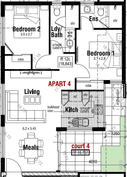 Floorplan of Homely apartment listing, 4/204 Kooyong Road, Rivervale WA 6103