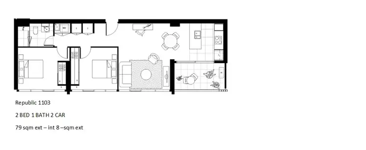 Floorplan of Homely apartment listing, Unit 159 Door 1103/6 Grazier Lane, Belconnen ACT 2617