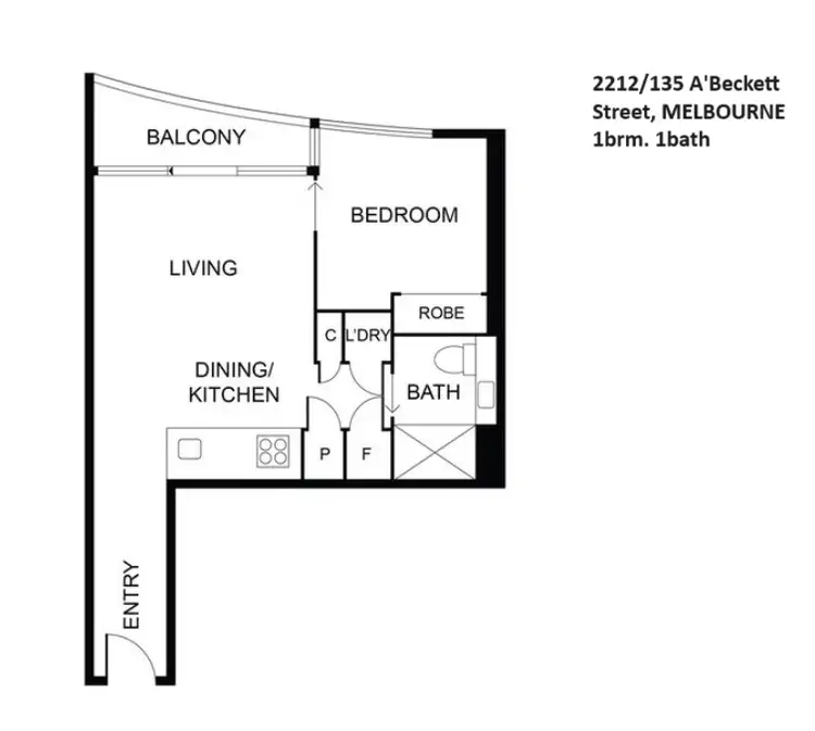 Floorplan of Homely apartment listing, 2212/135 A'Beckett Street, Melbourne VIC 3000