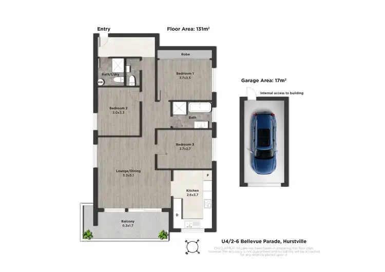 Floorplan of Homely apartment listing, 4/2-6 Bellevue Parade, Hurstville NSW 2220