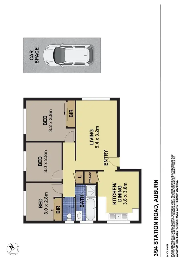 Floorplan of Homely apartment listing, 3/94 Station Rd, Auburn NSW 2144