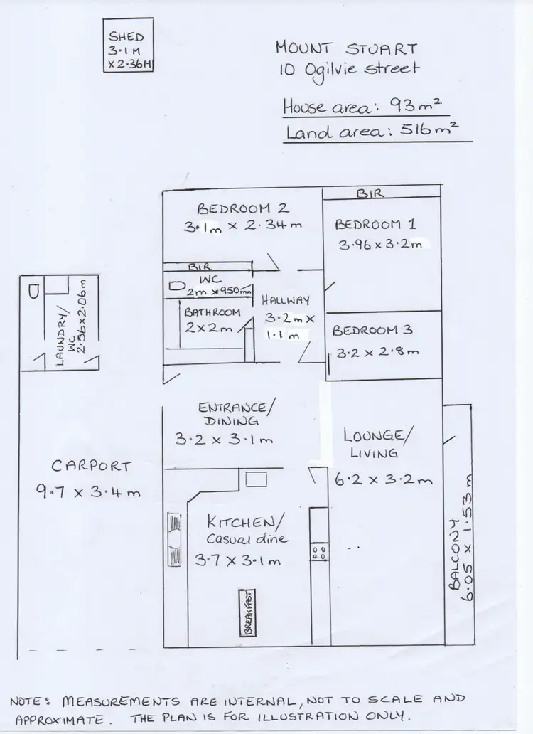Floorplan of Homely house listing, 10 Ogilvie Street, Mount Stuart TAS 7000