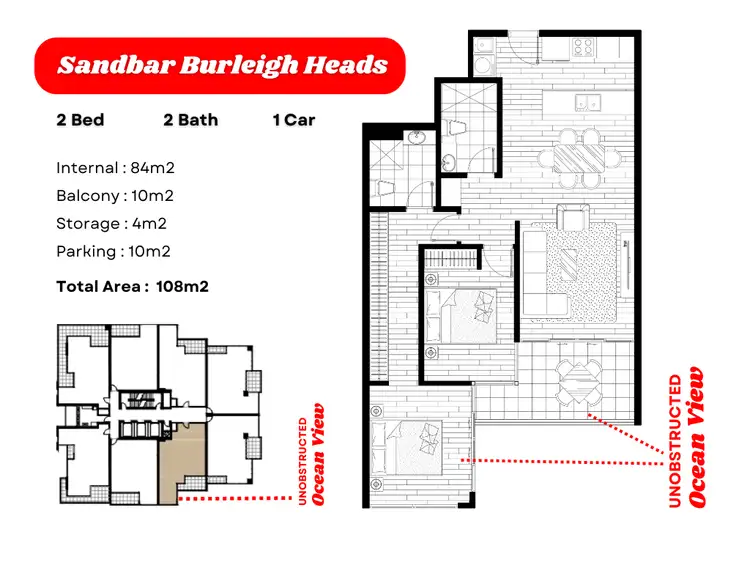Floorplan of Homely apartment listing, 13/1969-1971 Gold Coast Highway, Burleigh Heads QLD 4220