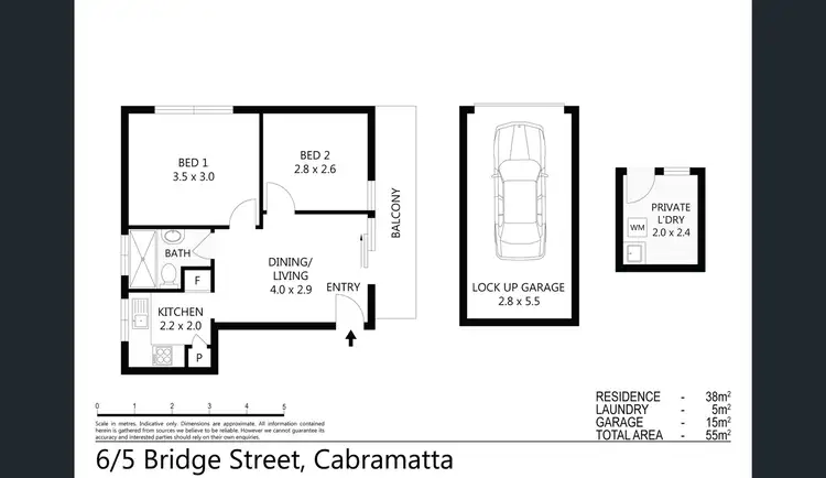 Floorplan of Homely apartment listing, 6/5 Bridge Street, Cabramatta NSW 2166