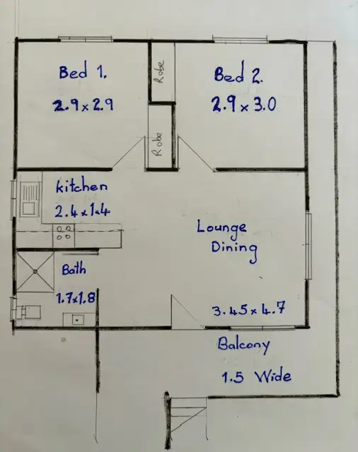 Floorplan of Homely unit listing, 4/15 Beach Parade, Canton Beach NSW 2263