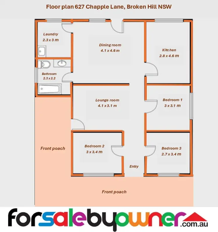 Floorplan of Homely house listing, 627 Chapple Lane, Broken Hill NSW 2880