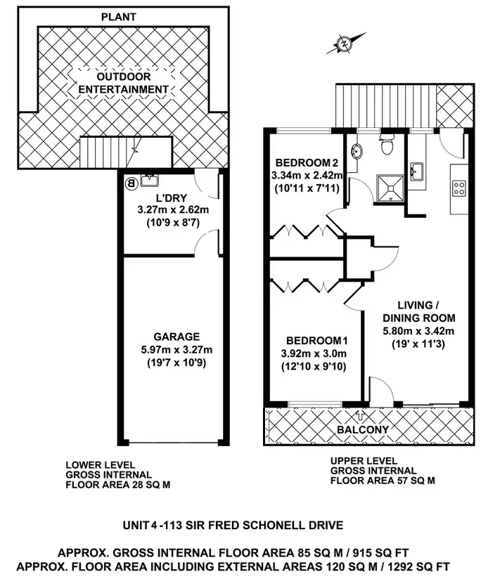 Floorplan of Homely unit listing, 4/113 Sir Fred Schonell Drive, St Lucia QLD 4067
