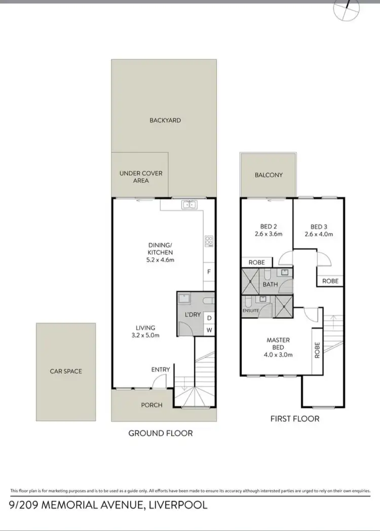 Floorplan of Homely townhouse listing, 9/209 Memorial Ave, Liverpool NSW 2170