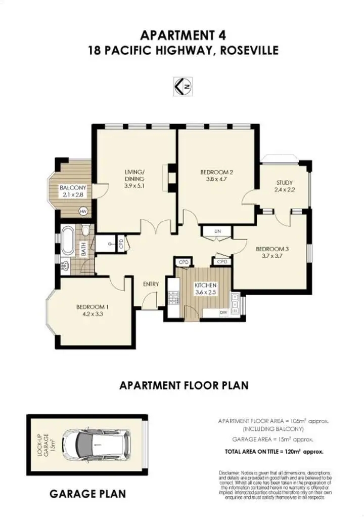 Floorplan of Homely apartment listing, 4/18 Pacific Hwy, Roseville NSW 2069