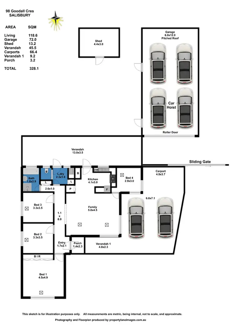 Floorplan of Homely house listing, 98 Goodall Crescent, Salisbury SA 5108
