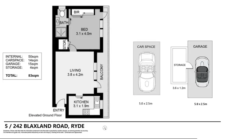 Floorplan of Homely apartment listing, 5/242 Blaxland Road, Ryde NSW 2112