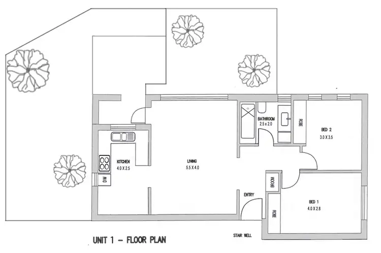 Floorplan of Homely apartment listing, 1/14 Creswick Street, Hawthorn VIC 3122