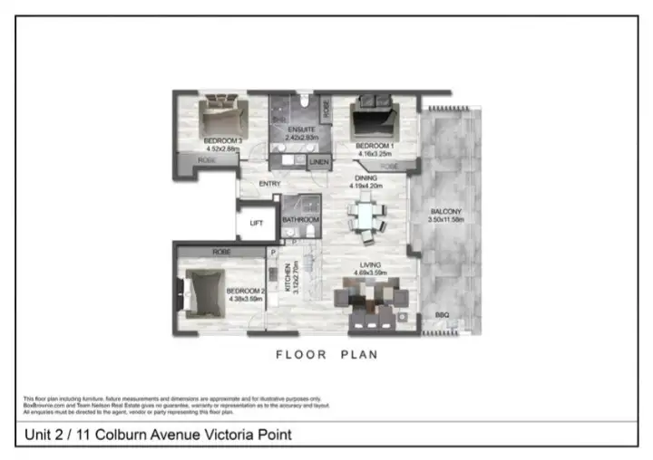 Floorplan of Homely apartment listing, 2/11 Colburn Avenue, Victoria Point QLD 4165