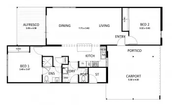 Floorplan of Homely retirement listing, 42/410 Bussell Hwy, Margaret River WA 6285