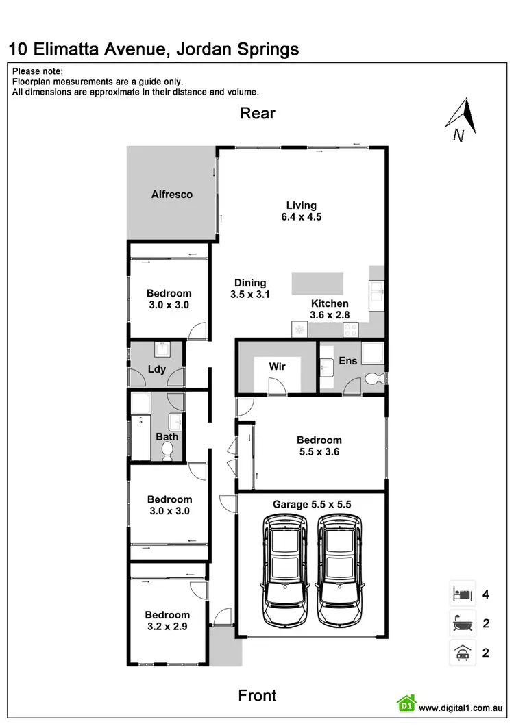 Floorplan of Homely house listing, 10 Elimatta Avenue, Jordan Springs NSW 2747