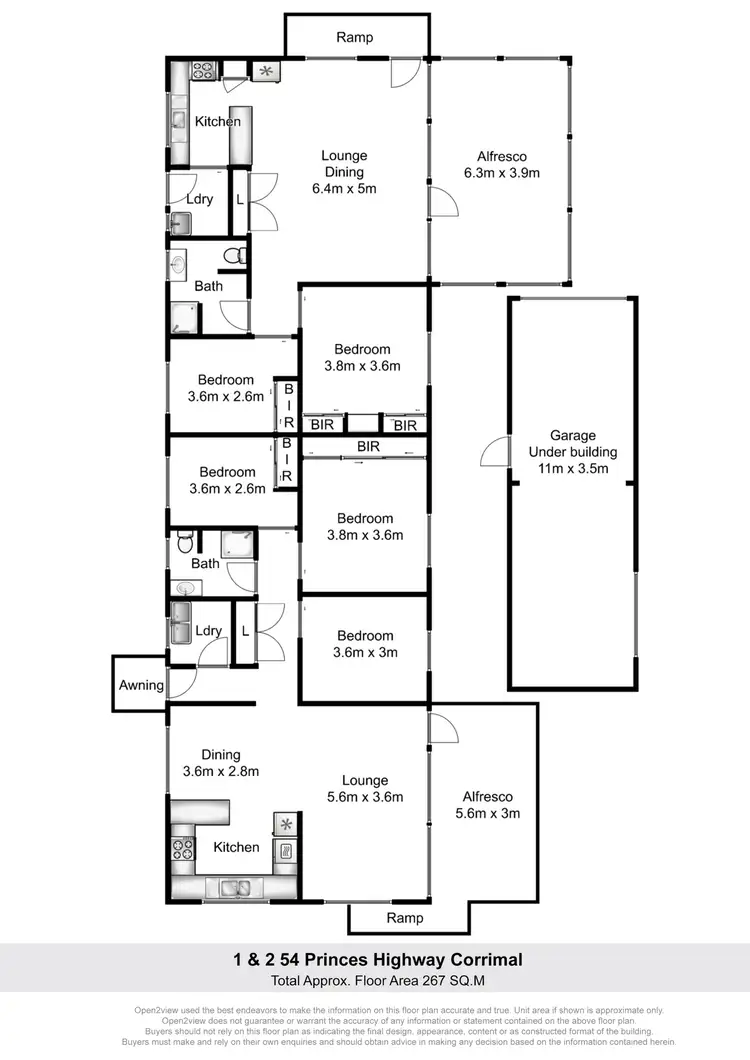 Floorplan of Homely house listing, 1 & 2/54 Princes Highway, Corrimal NSW 2518