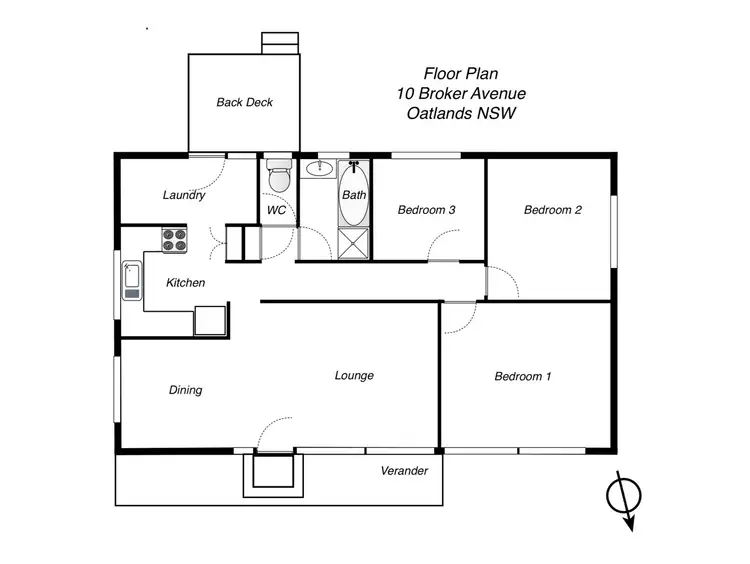 Floorplan of Homely house listing, 10 Brooker Ave, Oatlands NSW 2117