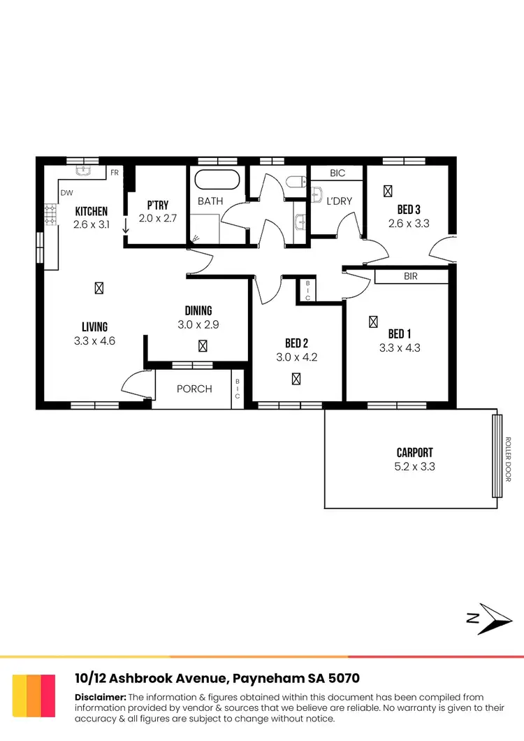 Floorplan of Homely unit listing, 10/12 Ashbrook Avenue, Payneham SA 5070