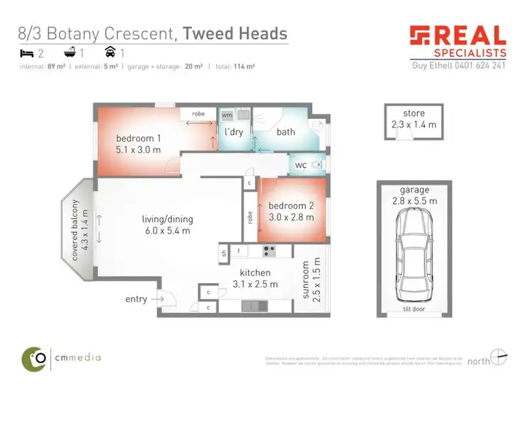 Floorplan of Homely apartment listing, 8/3 Botany Crescent, Tweed Heads NSW 2485
