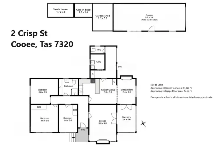 Floorplan of Homely house listing, 2 Crisp Street, Cooee TAS 7320