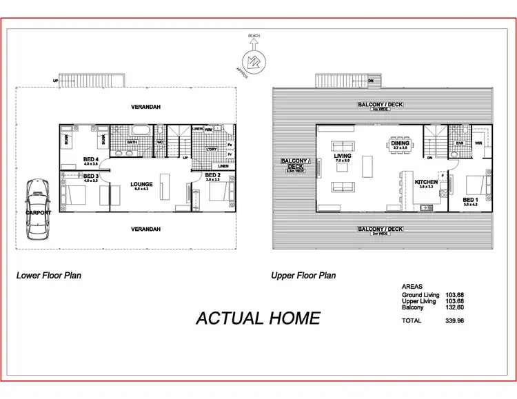 Floorplan of Homely house listing, 10 Lowan Drive, Marion Bay SA 5575