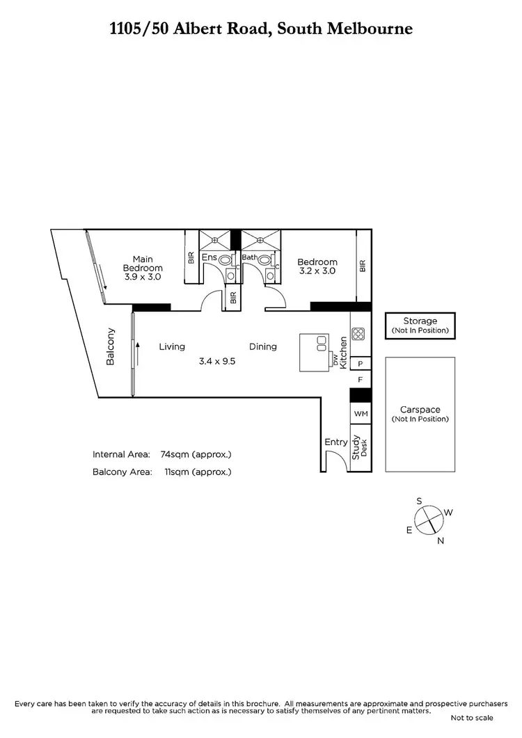 Floorplan of Homely apartment listing, 1105/50 Albert Road, South Melbourne VIC 3205