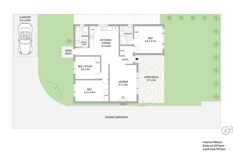Floorplan of Homely house listing, 1/43 Summit Ave, Belmont VIC 3216