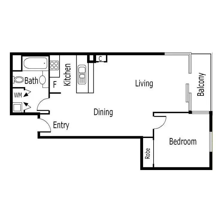 Floorplan of Homely apartment listing, 213/99 Whiteman St, Southbank VIC 3006
