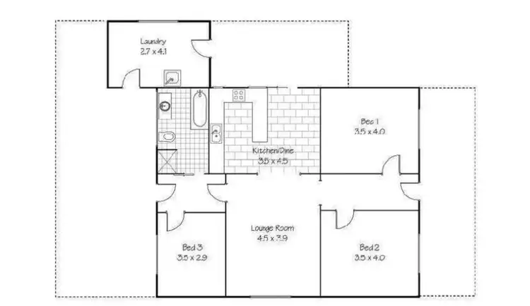 Floorplan of Homely house listing, 14 Wilcher Street, Port Pirie West SA 5540