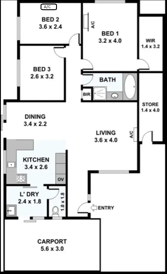 Floorplan of Homely villa listing, 4/90 Beatty Avenue, East Victoria Park WA 6101