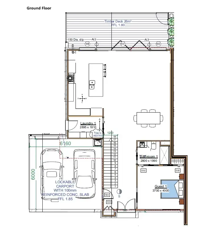 Floorplan of Homely townhouse listing, 252B Gladesville Blvd, Patterson Lakes VIC 3197