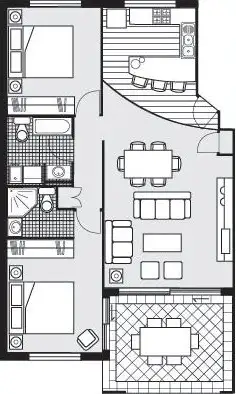 Floorplan of Homely unit listing, 8/300 Sir Fred Schonell Drive, St Lucia QLD 4067