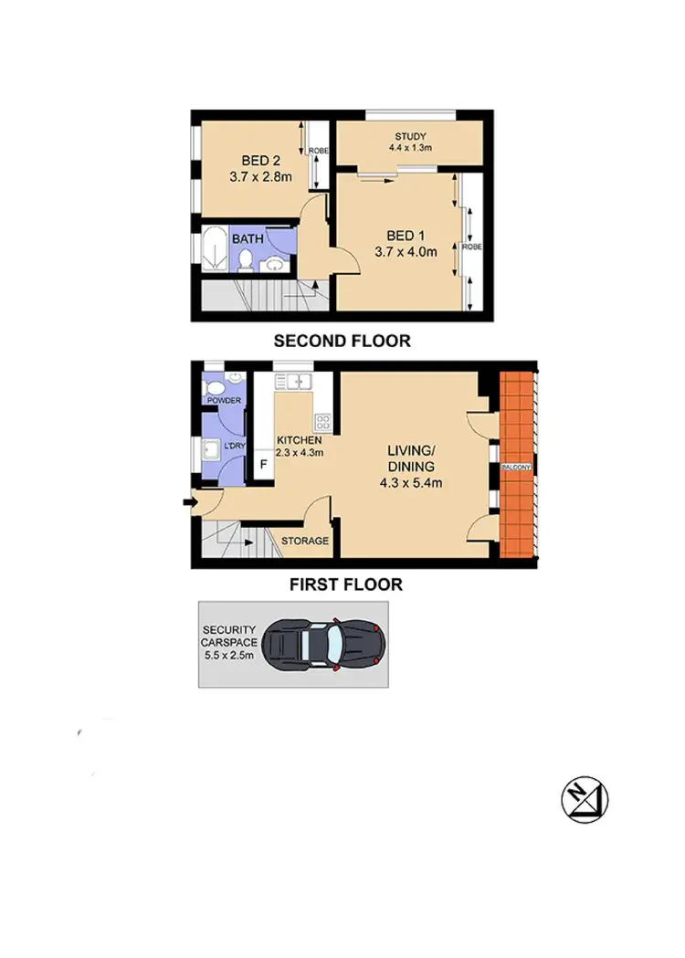 Floorplan of Homely apartment listing, 1/95 Edwin Street, Croydon NSW 2132