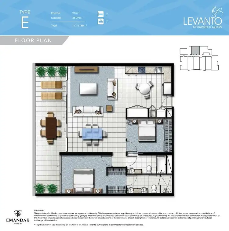 Floorplan of Homely apartment listing, 802/43 Harbour Town Drive, Biggera Waters QLD 4216