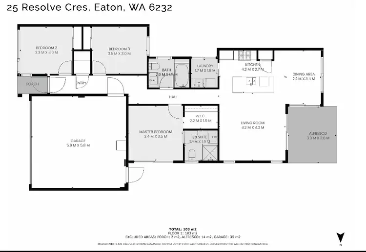 Floorplan of Homely house listing, 25 Resolve Crescent, Eaton WA 6232