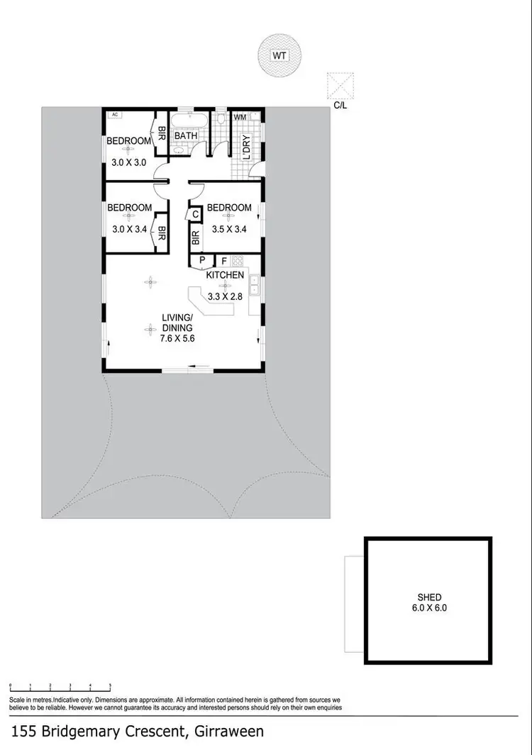 Floorplan of Homely house listing, 155 Bridgemary Crescent, Girraween NT 836