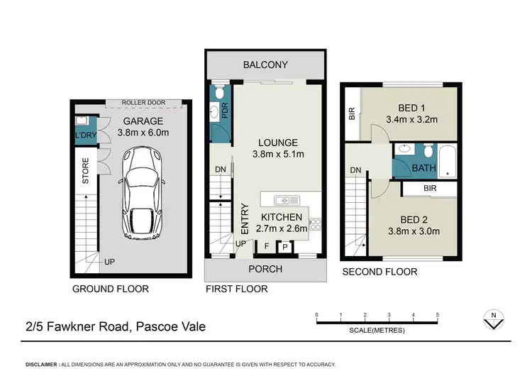 Floorplan of Homely unit listing, 2/5 Fawkner Road, Pascoe Vale VIC 3044