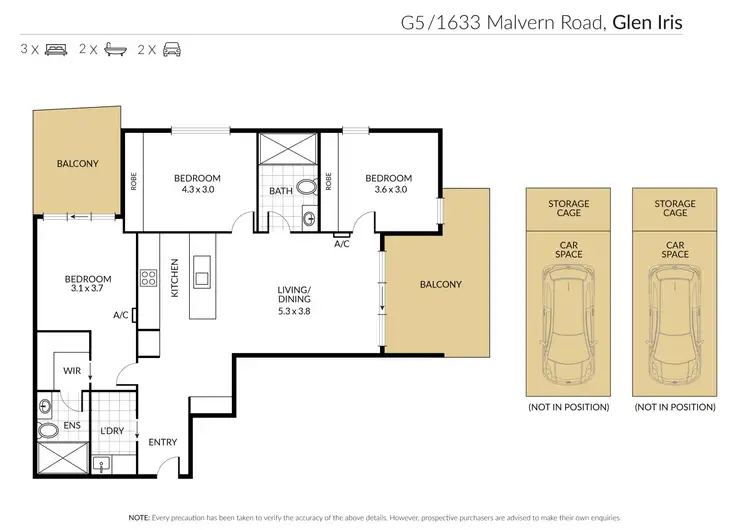 Floorplan of Homely apartment listing, G5/1633 Malvern Road, Glen Iris VIC 3146