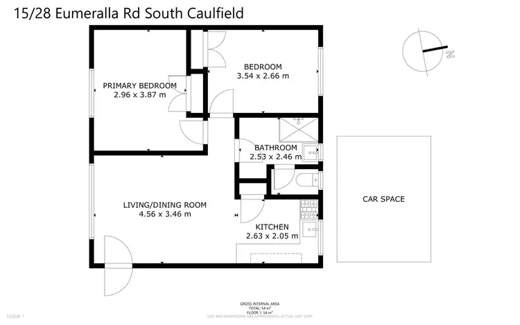 Floorplan of Homely apartment listing, 15/28 Eumeralla Road, Caulfield South VIC 3162