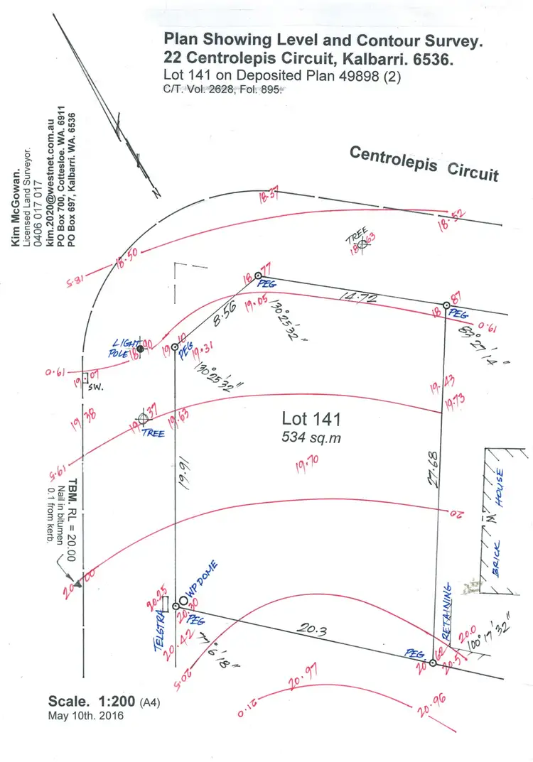 Floorplan of Homely land listing, 22 Centrolepis Circuit, Kalbarri WA 6536