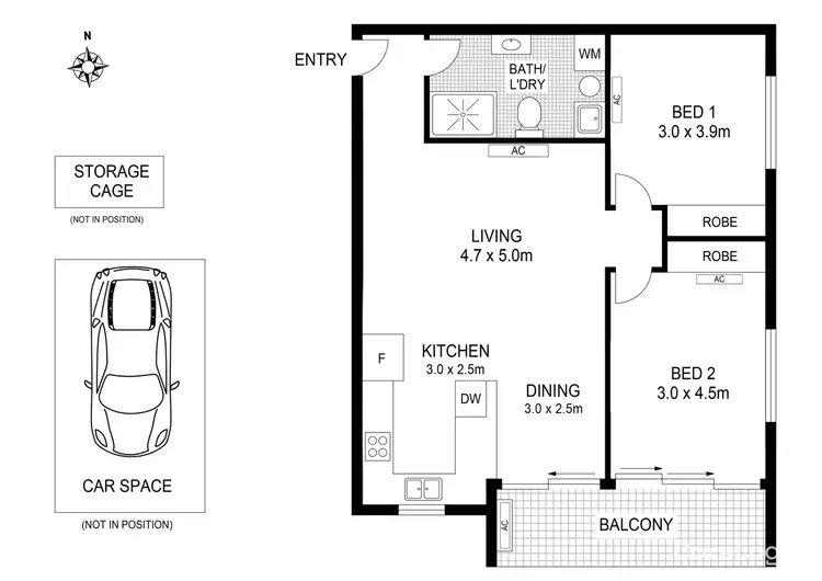 Floorplan of Homely apartment listing, 9/3 Wimport Street, Heidelberg VIC 3084